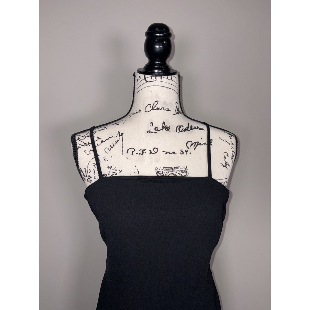Lulus Black Tie-Back Square Neck Backless Mini Dress Women's Size Medium - Picture 6 of 6